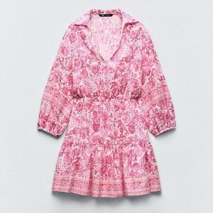 Zara printed mini dress